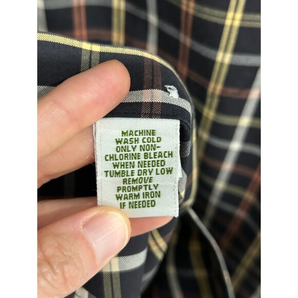 Orvis Plaid Long Sleeve Button Down Shirt Black Multi Sz XXL Classic Office Work - Picture 7 of 9